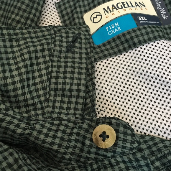 Magellan Outdoors Green Plaid Lightweight Shirt Fishing 3XL MagWork - Picture 5 of 10